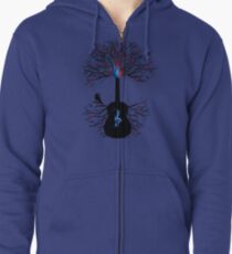 Rhythmen des Herzens ~ surreale Gitarre Hoodie mit Reißverschluss