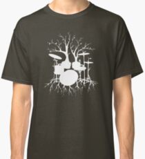 "Live the Beat to the Tempo of Creation" ~ drum tree art , version1 Classic T-Shirt