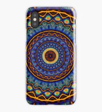 Kaleidoscope 4 abstract stained glass mandala pattern iPhone Case