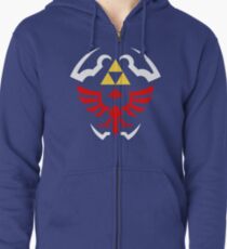 Hylian Shield - Legend of Zelda Zipped Hoodie
