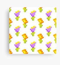 Pixel Flowers Canvas Print