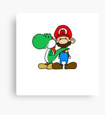 Mario and Yoshi Canvas Print