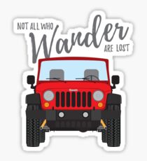 Wander (red) Sticker