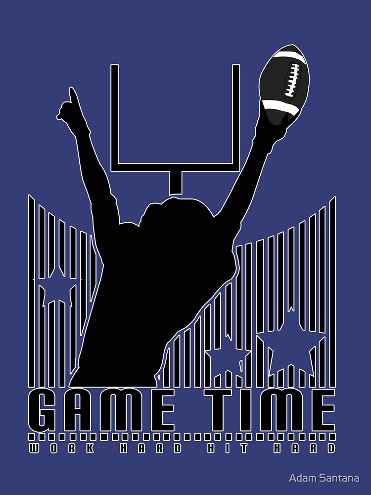"Game Time - Football (Blue)" Unisex T-Shirt by Adamzworld ...