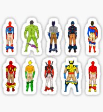 Superhero Butts Sticker