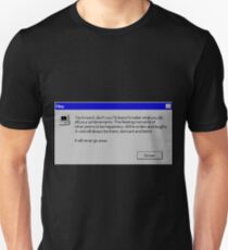 Nihilism Vaporwave Error Message Slim Fit T-Shirt