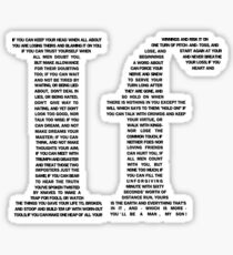 If poem | Black Sticker