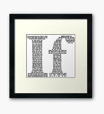 If poem | Black Framed Print