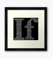 If poem | White Framed Print