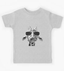 Giraffe With Eyeglass Kids Tee