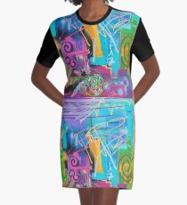 Lebhafte Gedanken T-Shirt Kleid