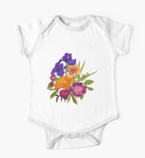 Floral Graphic Design One Piece - Short Sleeve