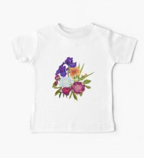 Floral Graphic Design Baby Tee