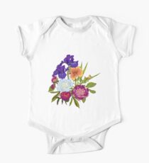 Floral Graphic Design One Piece - Short Sleeve