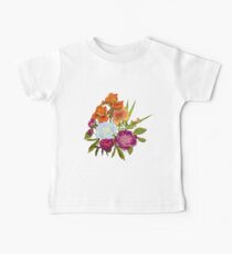 Floral Graphic Design Baby Tee
