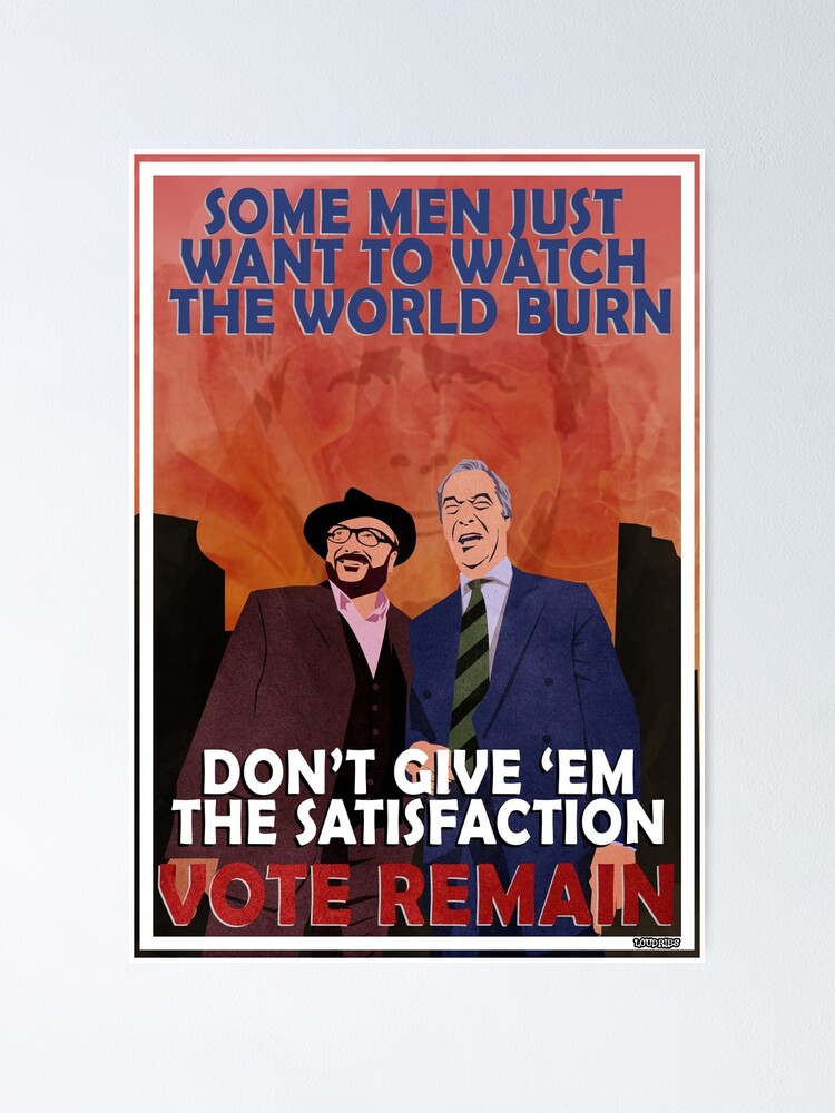 "Vote Remain EU Referendum Propaganda Poster" Poster by loudribs