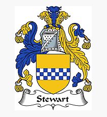 Stewart Coat of Arms / Stewart Family Crest Photographic Print