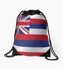 Hawaii flag Drawstring Bag