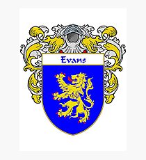 Evans Coat of Arms/Family Crest Photographic Print