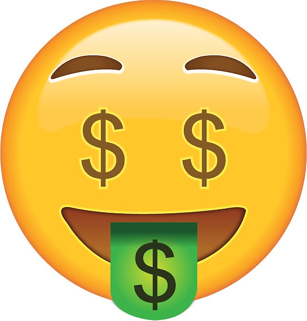 Money Face Emoji Sticker Stickers By Mia Ferriso Redbubble