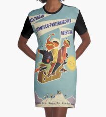 Austria, Germany Bavarian Alps Vintage Travel Poster Graphic T-Shirt Dress