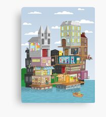 The French Village Build Up Canvas Print