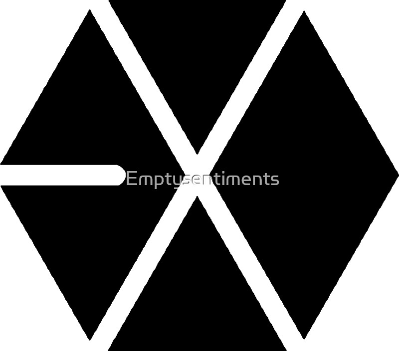 exo logo black stickers by emptysentiments redbubble