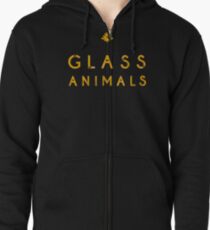 Glastiere Gelb Hoodie mit Reißverschluss