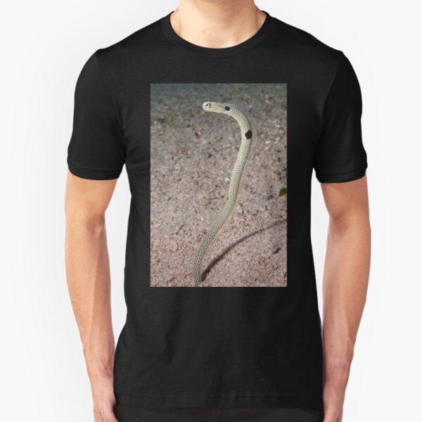 Spotted Garden Eel, North Sulawesi, Indonesia Slim Fit T-Shirt