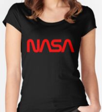 NASA Worm logo Women's Fitted Scoop T-Shirt