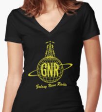 Galaxy New Radio Women's Fitted V-Neck T-Shirt