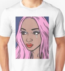 Pink Pastel Crying Comic Girl Unisex T-Shirt
