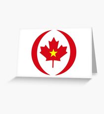 Vietnamese Canadian Multinational Patriot Flag Series Greeting Card