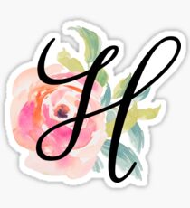 Floral Monogram H Sticker