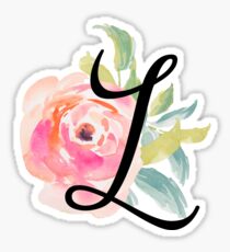 Floral Monogram L Sticker