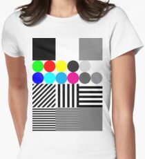 Extreme tone test pattern with colour Women's Fitted T-Shirt