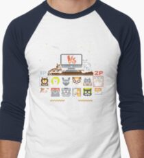 Internet Cat Fight Men's Baseball ¾ T-Shirt