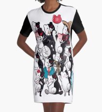 Monokuma portrait of wisdom Graphic T-Shirt Dress