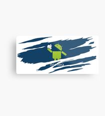 ANDROID EATS APPLE ! Metal Print