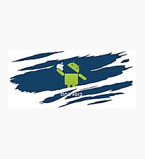 ANDROID EATS APPLE ! Photographic Print