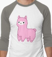 Pink Alpaca Men's Baseball ¾ T-Shirt