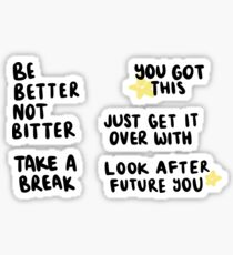 Positivity/Motivation Sticker Sheet - Typography Sticker