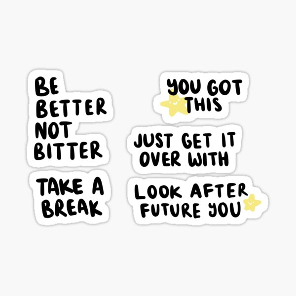 Positivity/Motivation Sticker Sheet - Typography Sticker