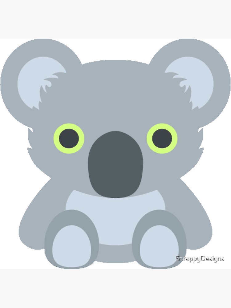 "Koala Emoji" Sticker by ScrappyDesigns Redbubble