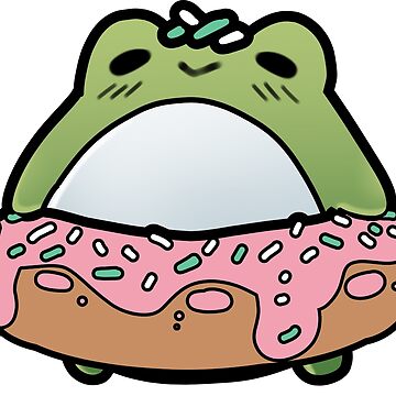 Cute donut frog Poster for Sale by Monstralgam