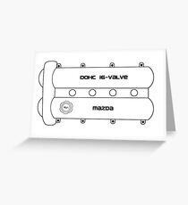 Mazda Valvecover MX-5 Miata Greeting Card