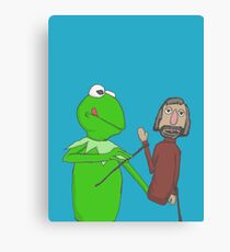 Henson and Kermit Canvas Print