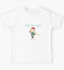 Fight Like a Girl - Fighter for the Queen Kids Tee