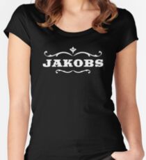 Jakobs White Women's Fitted Scoop T-Shirt