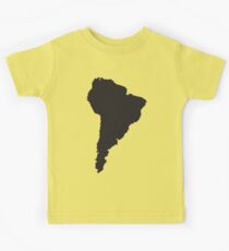 South America simple shape map Kids Tee